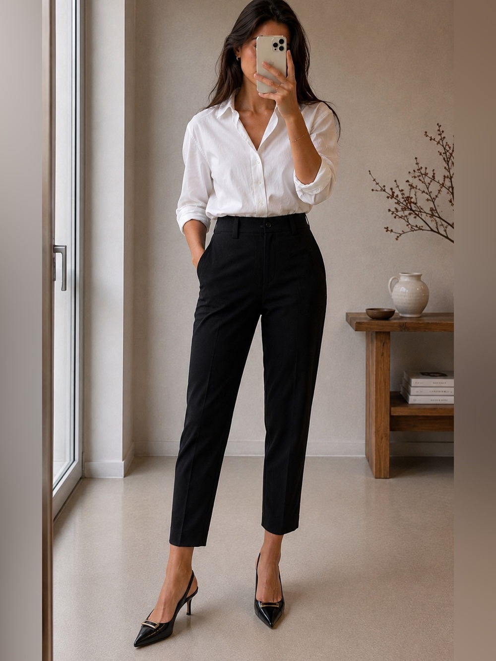 Wilfred Aritzia Black Tailored Straight Leg Trousers Size 0